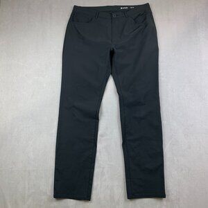 G/Fore Mens Pants 34x31 Onyx Black Chino Slim Straight Stretch Golf Performance